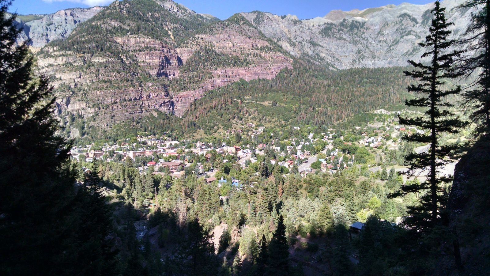 Ouray, Colorado, in its mountain valley